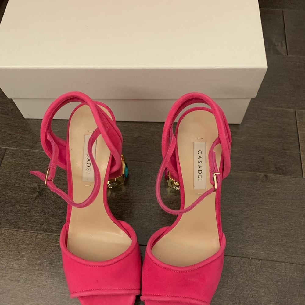 Casadei sandals pink suede brand new - Picture 5 of 7